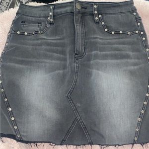 High waist stretchy mini skirt